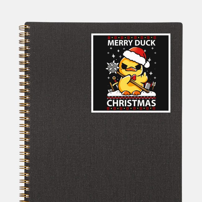 Merry Duck Christmas-None-Glossy-Sticker-Vallina84