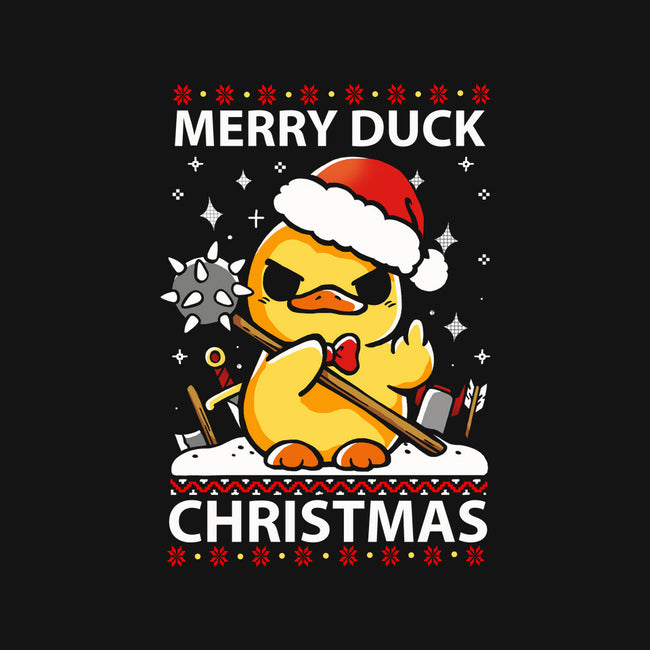 Merry Duck Christmas-None-Stretched-Canvas-Vallina84