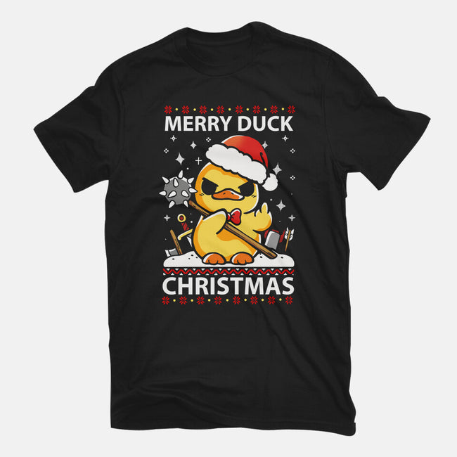 Merry Duck Christmas-Youth-Basic-Tee-Vallina84
