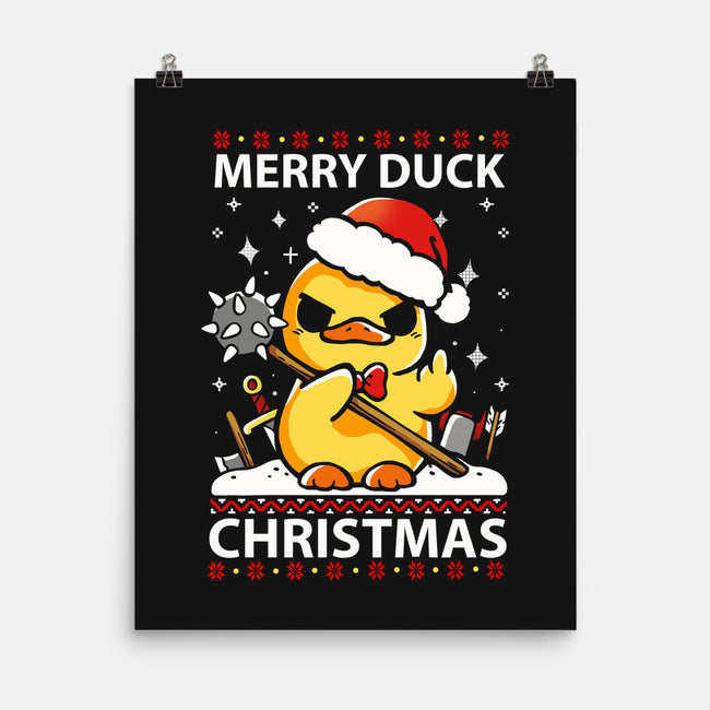 Merry Duck Christmas-None-Matte-Poster-Vallina84