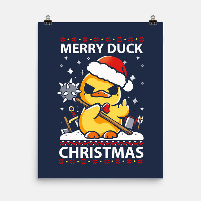 Merry Duck Christmas-None-Matte-Poster-Vallina84