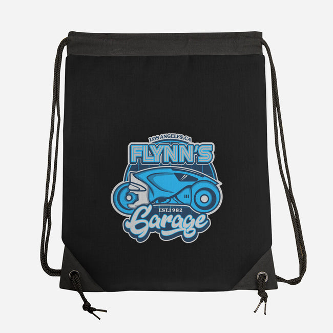 Flynn's Garage-None-Drawstring-Bag-SuperEdu