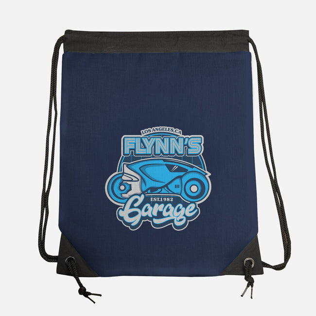 Flynn's Garage-None-Drawstring-Bag-SuperEdu