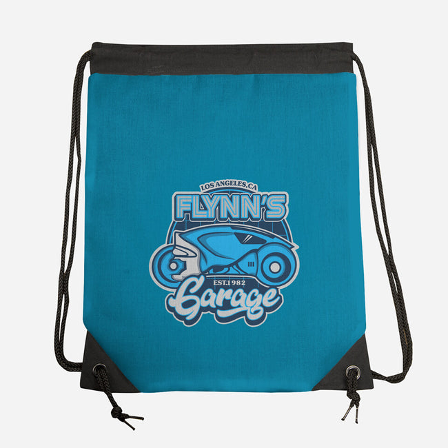 Flynn's Garage-None-Drawstring-Bag-SuperEdu