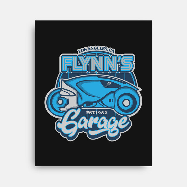Flynn's Garage-None-Stretched-Canvas-SuperEdu