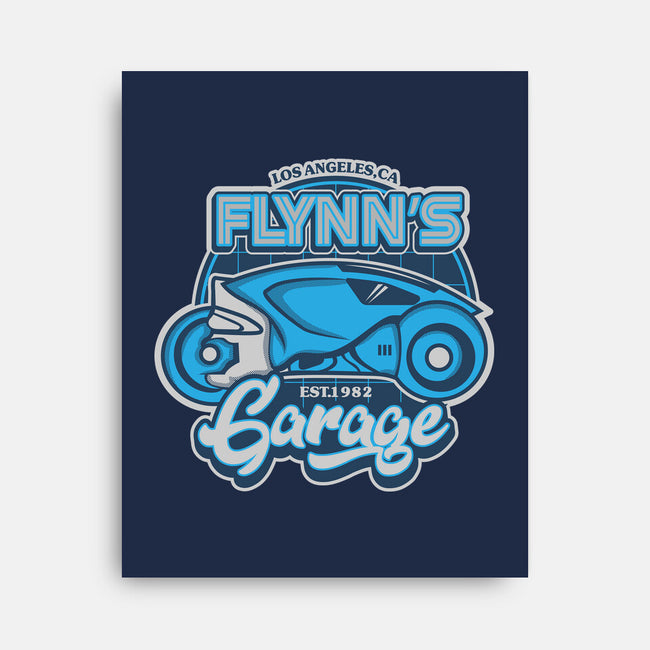 Flynn's Garage-None-Stretched-Canvas-SuperEdu