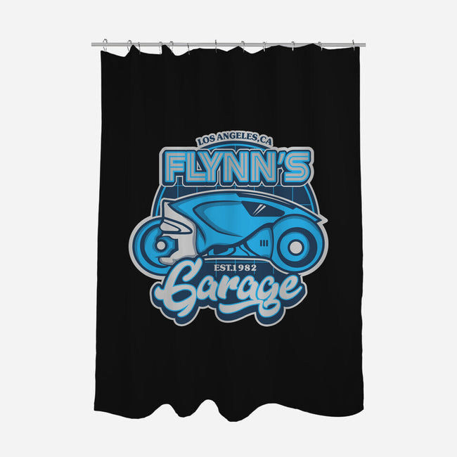 Flynn's Garage-None-Polyester-Shower Curtain-SuperEdu