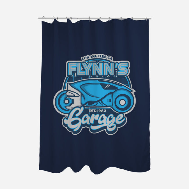 Flynn's Garage-None-Polyester-Shower Curtain-SuperEdu