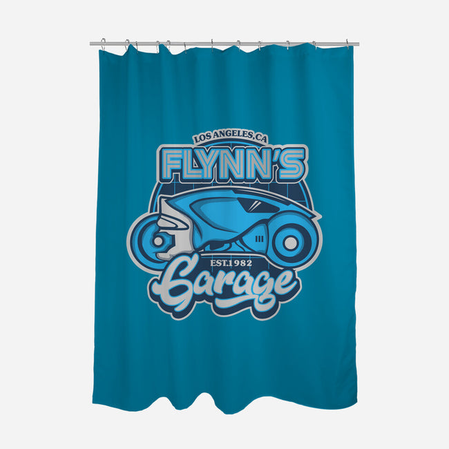 Flynn's Garage-None-Polyester-Shower Curtain-SuperEdu