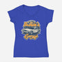Doc Brown's Garage-Womens-V-Neck-Tee-SuperEdu