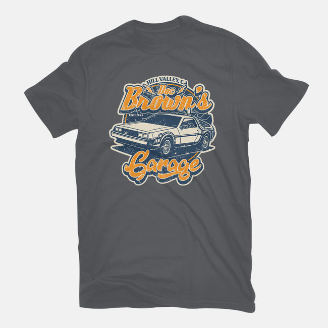 Doc Brown's Garage-Womens-Fitted-Tee-SuperEdu