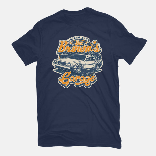 Doc Brown's Garage-Unisex-Basic-Tee-SuperEdu