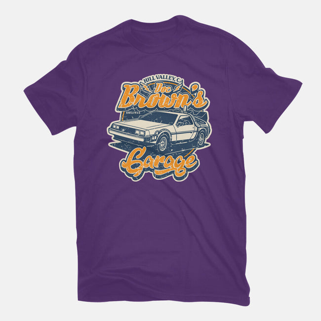 Doc Brown's Garage-Womens-Fitted-Tee-SuperEdu