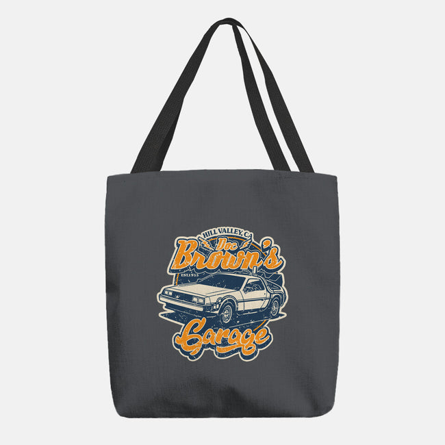 Doc Brown's Garage-None-Basic Tote-Bag-SuperEdu