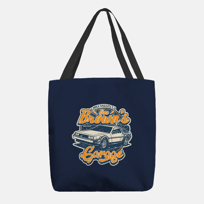 Doc Brown's Garage-None-Basic Tote-Bag-SuperEdu