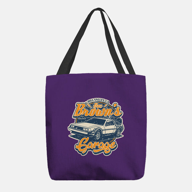 Doc Brown's Garage-None-Basic Tote-Bag-SuperEdu