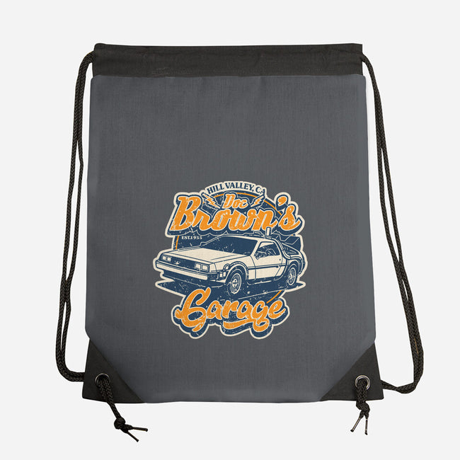 Doc Brown's Garage-None-Drawstring-Bag-SuperEdu