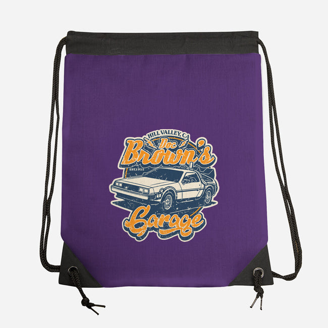 Doc Brown's Garage-None-Drawstring-Bag-SuperEdu