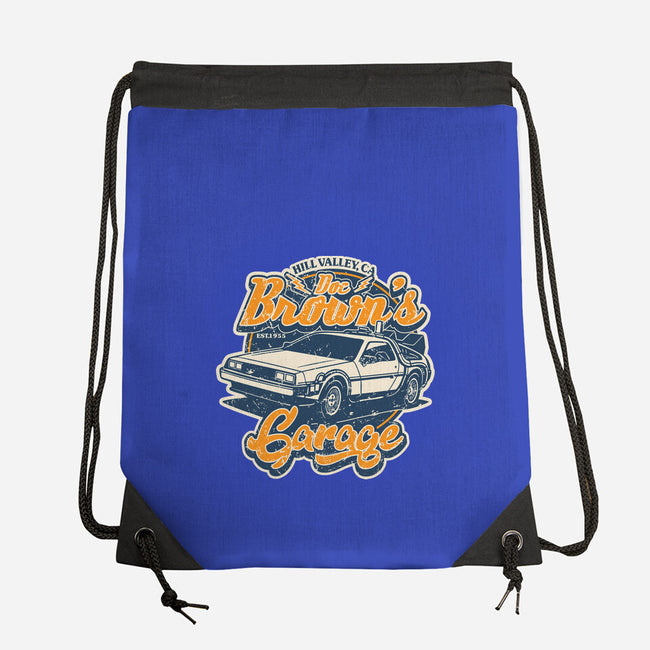 Doc Brown's Garage-None-Drawstring-Bag-SuperEdu