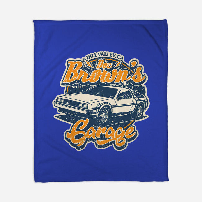 Doc Brown's Garage-None-Fleece-Blanket-SuperEdu