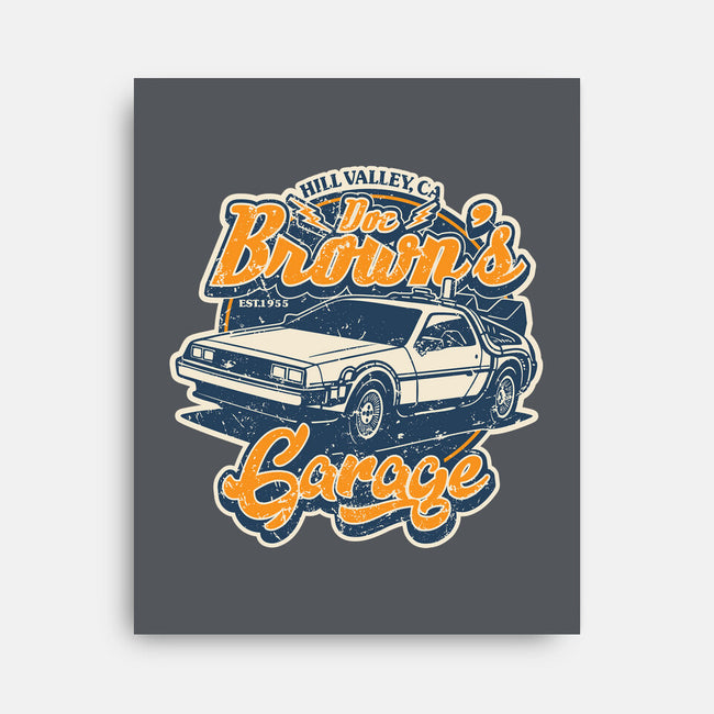 Doc Brown's Garage-None-Stretched-Canvas-SuperEdu