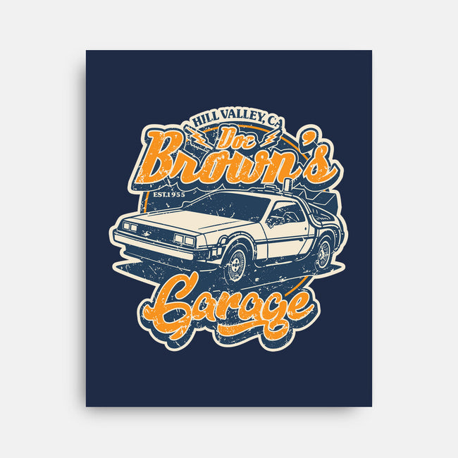 Doc Brown's Garage-None-Stretched-Canvas-SuperEdu