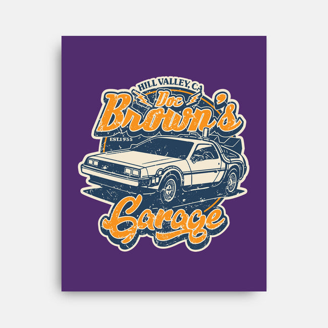 Doc Brown's Garage-None-Stretched-Canvas-SuperEdu