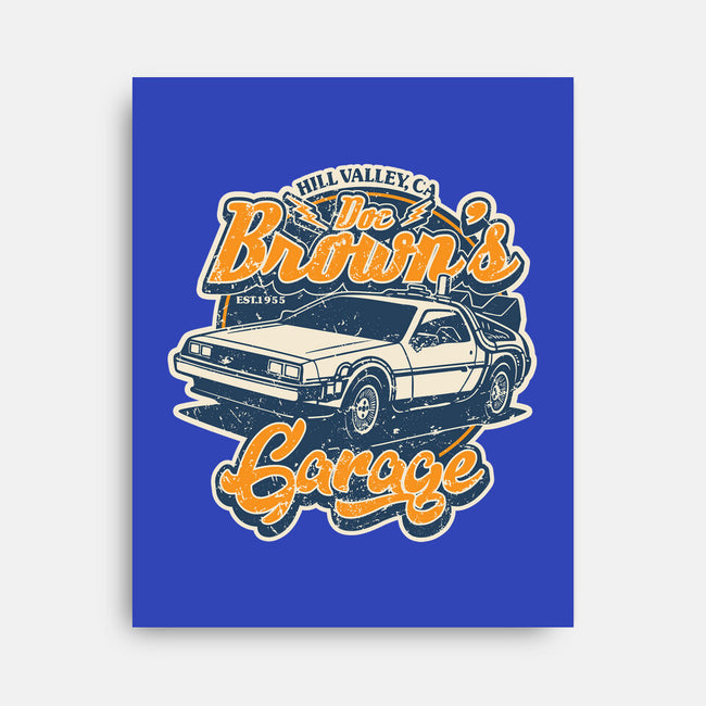 Doc Brown's Garage-None-Stretched-Canvas-SuperEdu