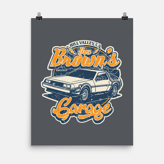 Doc Brown's Garage-None-Matte-Poster-SuperEdu