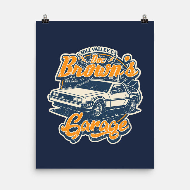 Doc Brown's Garage-None-Matte-Poster-SuperEdu