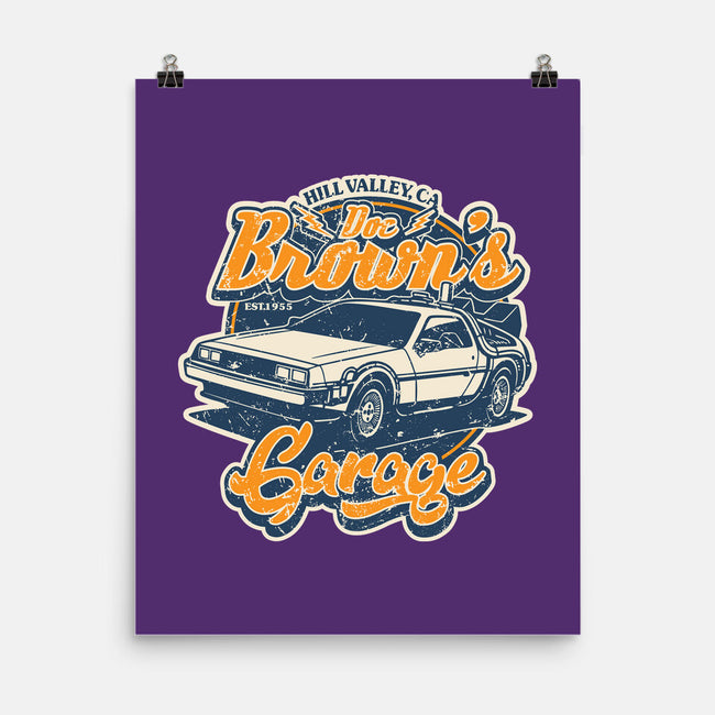 Doc Brown's Garage-None-Matte-Poster-SuperEdu
