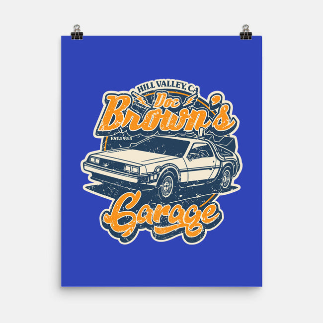 Doc Brown's Garage-None-Matte-Poster-SuperEdu