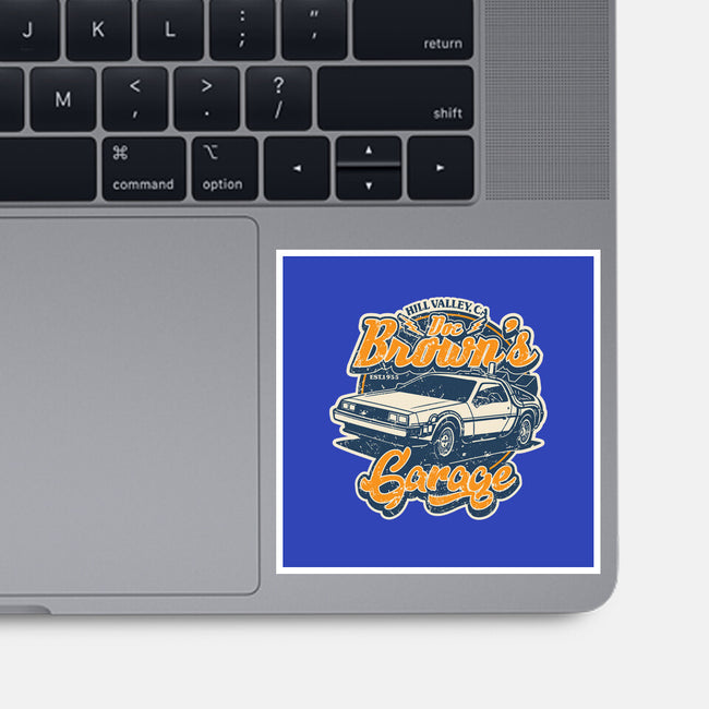 Doc Brown's Garage-None-Glossy-Sticker-SuperEdu