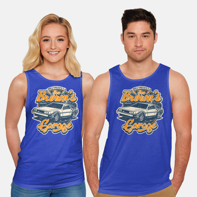 Doc Brown's Garage-Unisex-Basic-Tank-SuperEdu