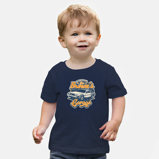 Doc Brown's Garage-Baby-Basic-Tee-SuperEdu