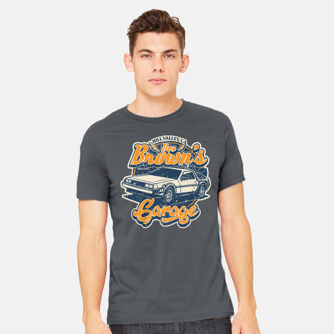 Doc Brown's Garage-Mens-Heavyweight-Tee-SuperEdu
