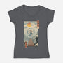Water Nomad Ukiyo-e-Womens-V-Neck-Tee-vp021