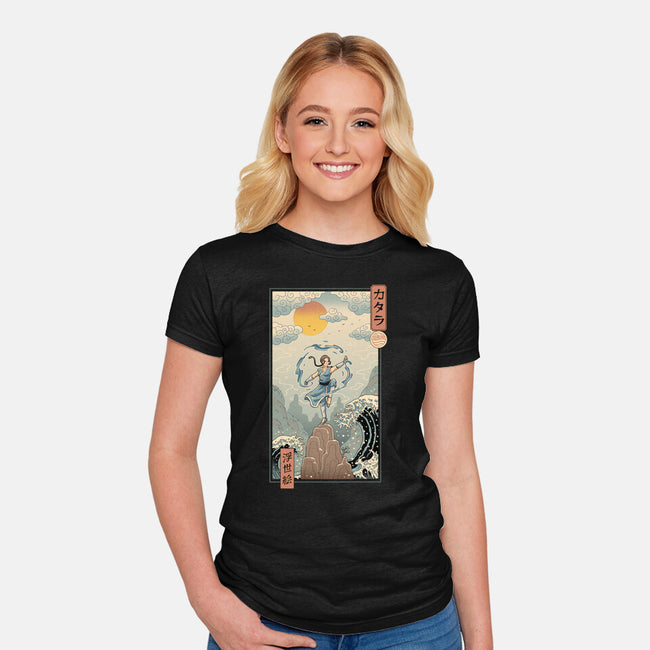 Water Nomad Ukiyo-e-Womens-Fitted-Tee-vp021