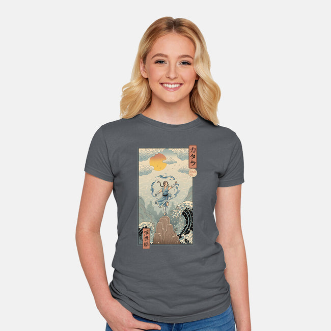 Water Nomad Ukiyo-e-Womens-Fitted-Tee-vp021
