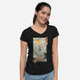 Water Nomad Ukiyo-e-Womens-V-Neck-Tee-vp021