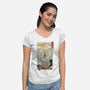Water Nomad Ukiyo-e-Womens-V-Neck-Tee-vp021