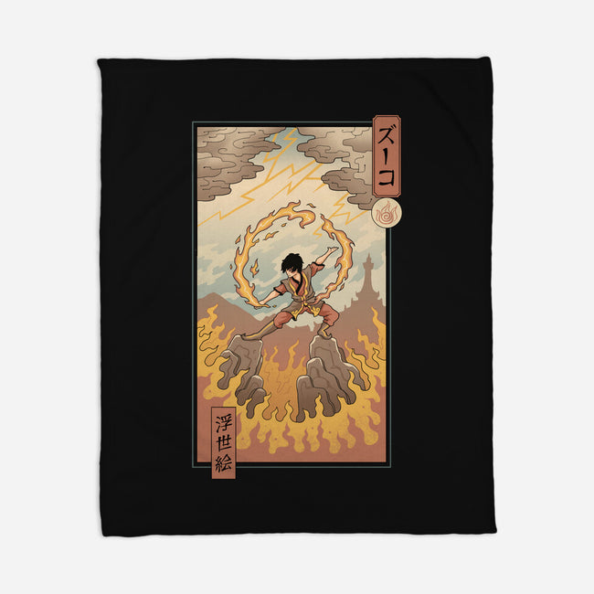 Fire Nomad Ukiyo-e-None-Fleece-Blanket-vp021
