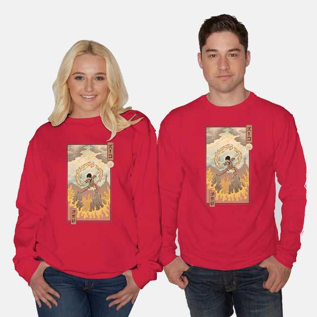 Fire Nomad Ukiyo-e-Unisex-Crew Neck-Sweatshirt-vp021