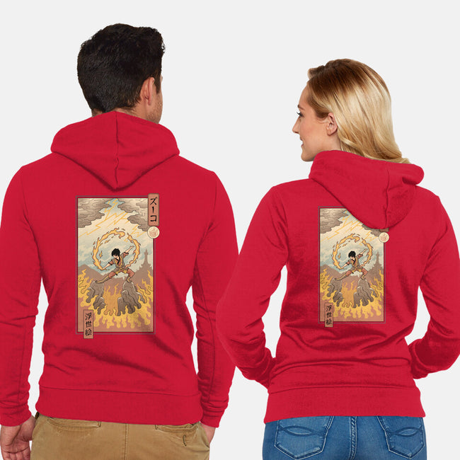 Fire Nomad Ukiyo-e-Unisex-Zip-Up-Sweatshirt-vp021