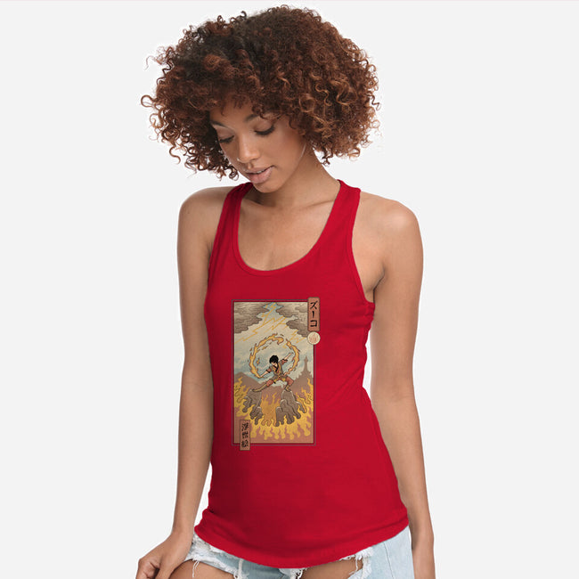 Fire Nomad Ukiyo-e-Womens-Racerback-Tank-vp021