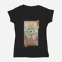 Earth Nomad Ukiyo-e-Womens-V-Neck-Tee-vp021