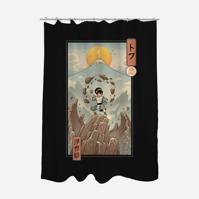 Earth Nomad Ukiyo-e-None-Polyester-Shower Curtain-vp021