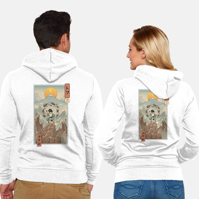 Earth Nomad Ukiyo-e-Unisex-Zip-Up-Sweatshirt-vp021