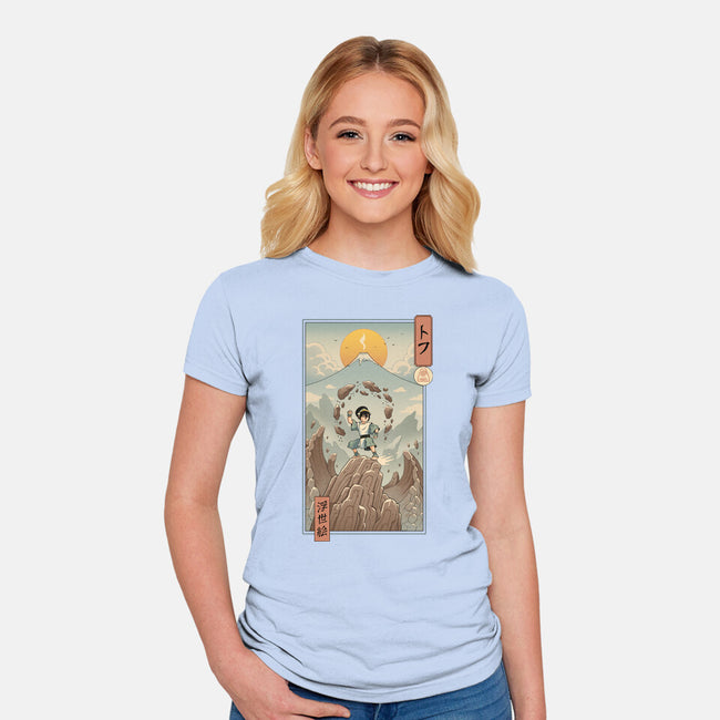 Earth Nomad Ukiyo-e-Womens-Fitted-Tee-vp021