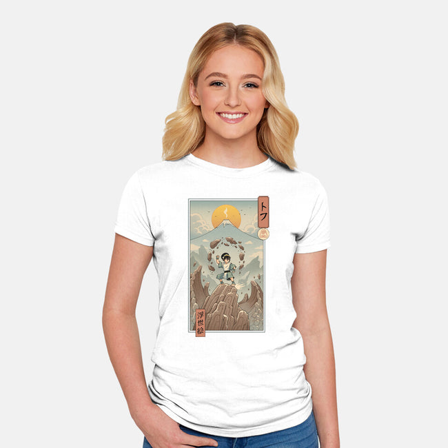 Earth Nomad Ukiyo-e-Womens-Fitted-Tee-vp021